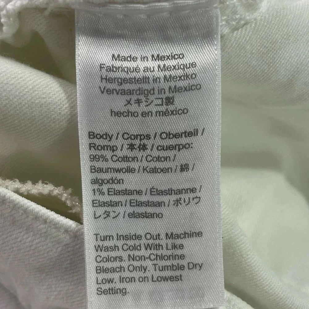 J Crew Womens High Rise White Slim Wide Leg Jean Size 31 New